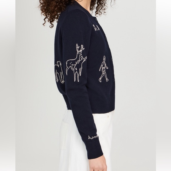 Sea New York Demi French Workwear Knit Cardigan sz M - Picture 2 of 9